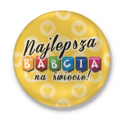 Przypinka Najlepsza Babcia na świecie