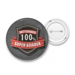 Przypinka Super Dziadek - 100% satysfakcji