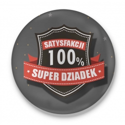 Przypinka Super Dziadek - 100% satysfakcji